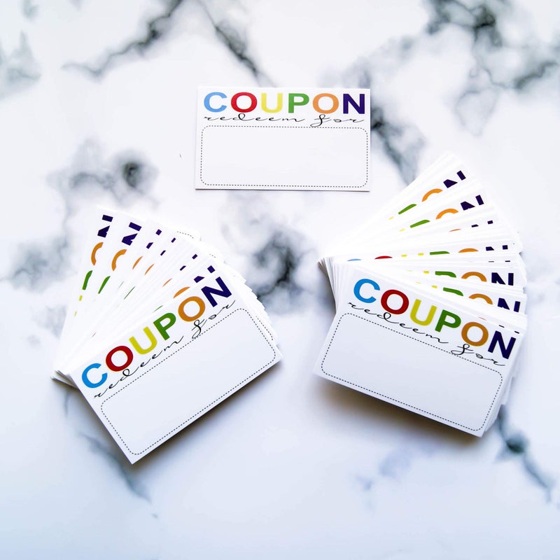 RXBC2011 Coupon Cards Pack of 100 for Business Blank Coupons Gift Certificates Vouchers - Image 4